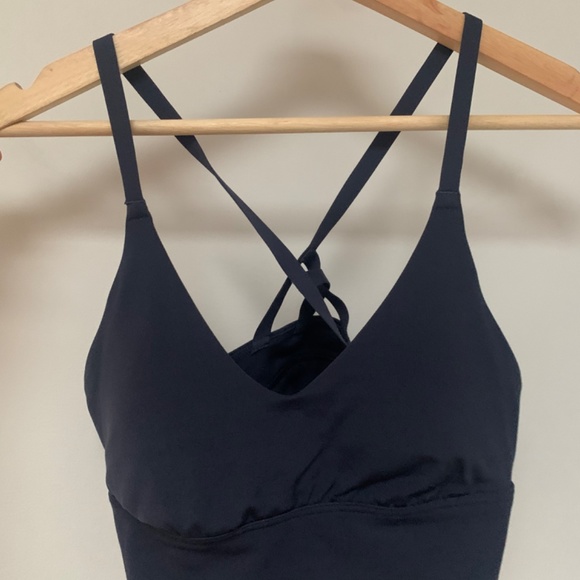 aerie OFFLINE Real Me Strappy Back Sports Bra - Size M, Steel Blue - Picture 11 of 11